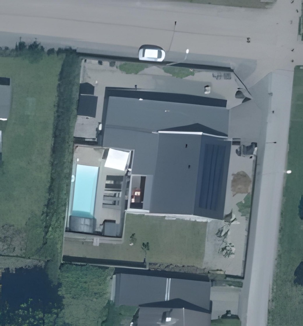 Ortofoto som ingår i fastighetsrapporten